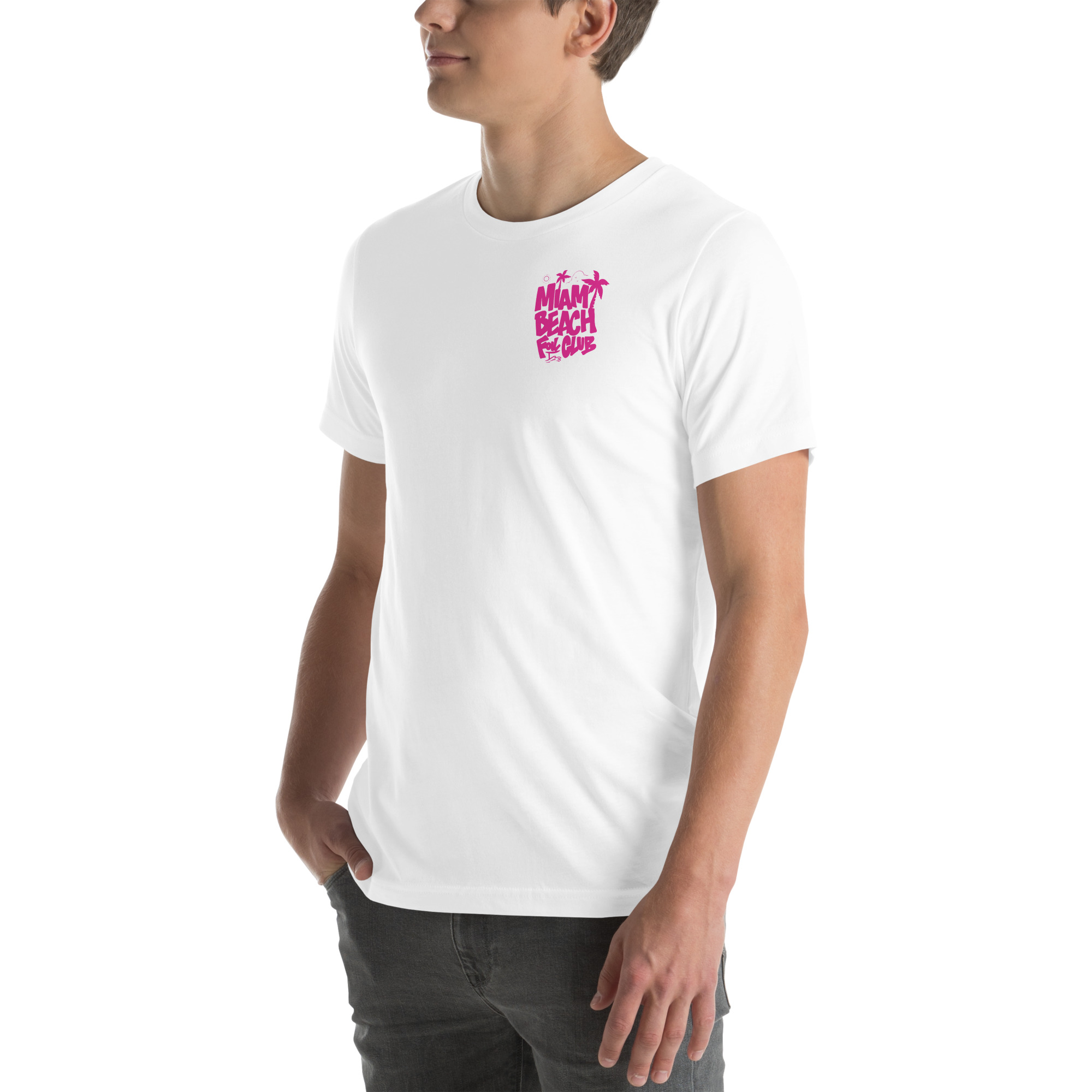 Miami Beach Foil Club Tee - White - Image 4